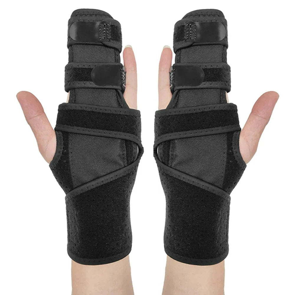 1-2Pcs Trigger Finger Splint Palm and Wrist Guards for 2/3 Finger Brace with Aluminum Hand Protector Arthritis Tendonitis